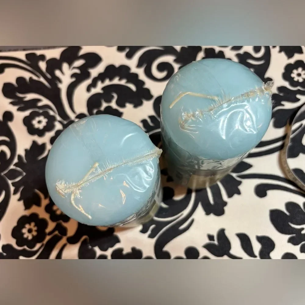 2 NEW Mainstays Home Cucumber Melon Scented 6” Pillar Candles
